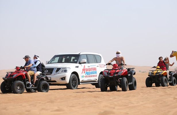 Dubai Desert Safari 4x4 Dune Bashing, Quad Bike, Camel Ride & BBQ