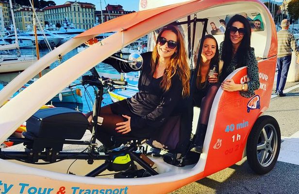 Nice: Visit of Nice by electrically assisted bike taxi 1 hour.
