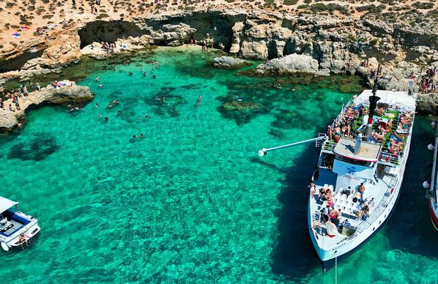 Comino, the BLUE LAGOON, Crystal Lagoon & Caves CRUISE