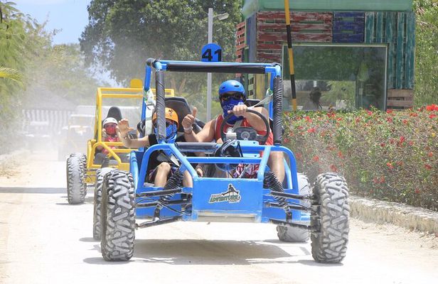 Bavaro Adventure Park Buggy Ride, Zipline Mega Splash, and Waterfall Pool