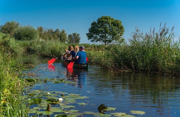 Fresh nose tour with the canoe through the nature near Amsterdam