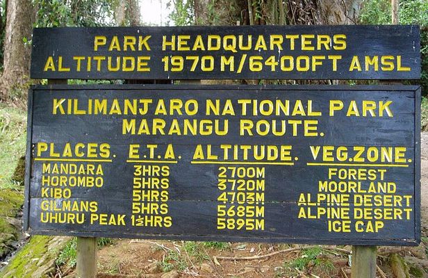 5- Day Kilimanjaro Mountain climbing Marangu
