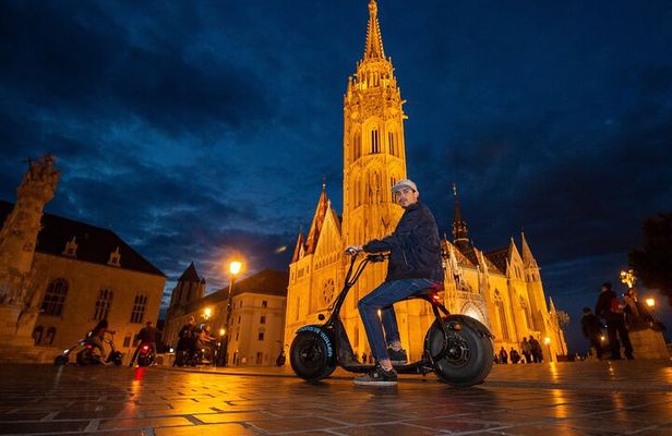 Small-Group Night Tour in Budapest on MonsteRoller e-Scooters