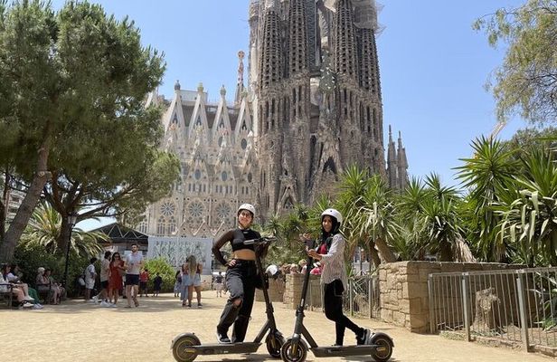 Barcelona Guided 3-hour Gaudi E-Scooter Tour