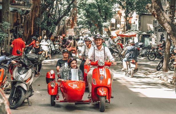 Vespa Sidecar Sightseeing and Cuisine Tour in Hanoi