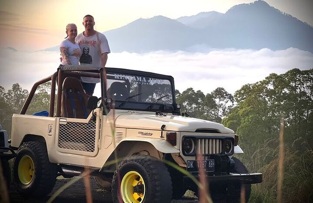 Mount Batu Sunrise by Jeep 4WD + Black lava + Natural Hotspring