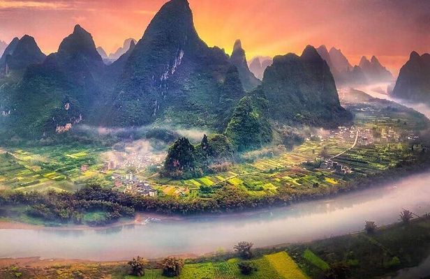 1-Day Yangshuo bird's eye view mountains private tour