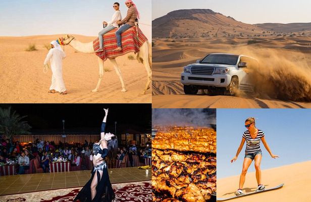 Dubai Desert 4x4 with BBQ, Dune Bashing, Camel Ride, Show
