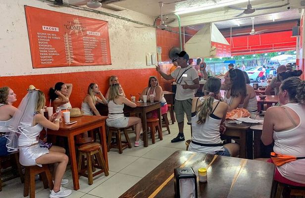 crazy walking food tour Inlakech Playa del Carmen