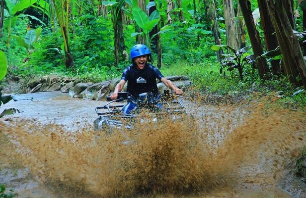 ATV Quad Bike Through Waterfall and Tunnel in Bali
