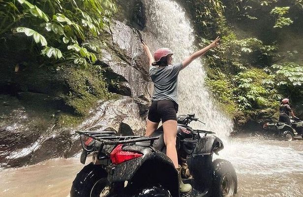 Quadbike Ubud Adventure with Tunnel and Waterfall Tour in Bali