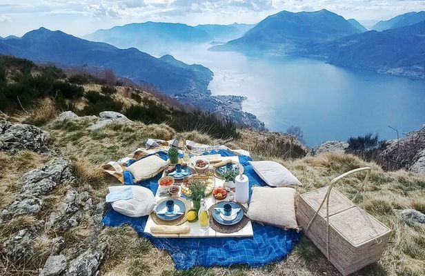 Exclusive Picnic in the Foothills of the Alps with the Lake Views