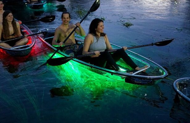Glow in the Dark Clear Kayak in Paradise