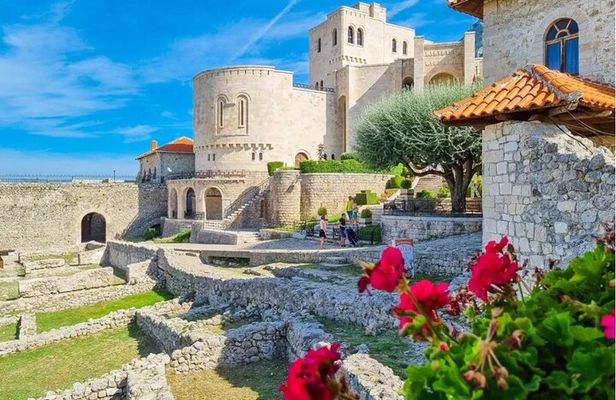 Kruja castle, the old Bazaar & Sarisalltik- Departure from Tirana