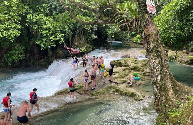 Dunn's River Falls & Blue Hole Combo Tour from Ocho Rios