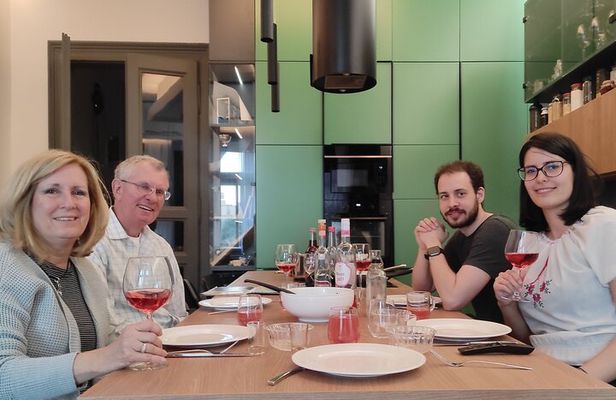 Hungarian lunch/dinner with locals in their home w/ car transfer