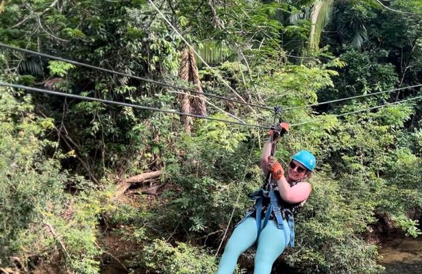 PRIVATE Cave Tubing & Zipline Tour with lunch from Placencia