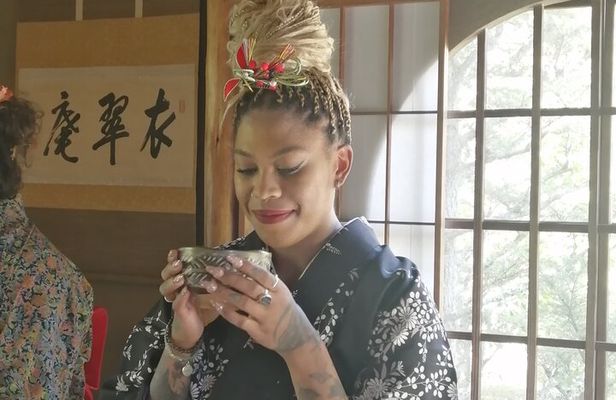 Enjoy a tea ceremony in a beautiful garden