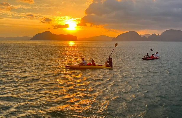 Twilight Sea Canoe Tour with Sea Cave Kayaking in Phang Nga Bay