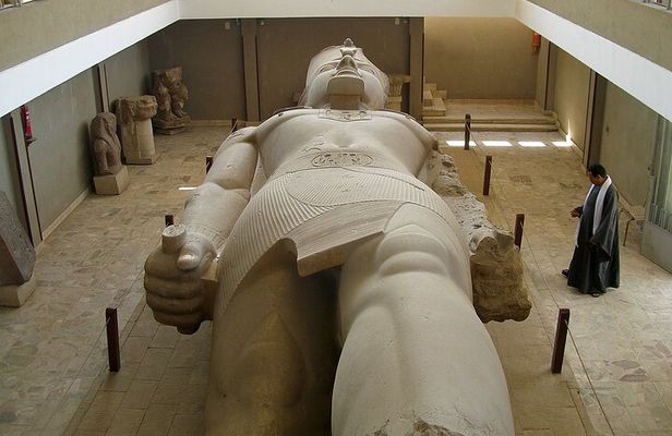 Giza pyramids and sphinx and saqara and memfis 