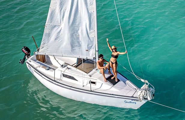 Sailboat tour across the seven colors lagoon in Bacalar