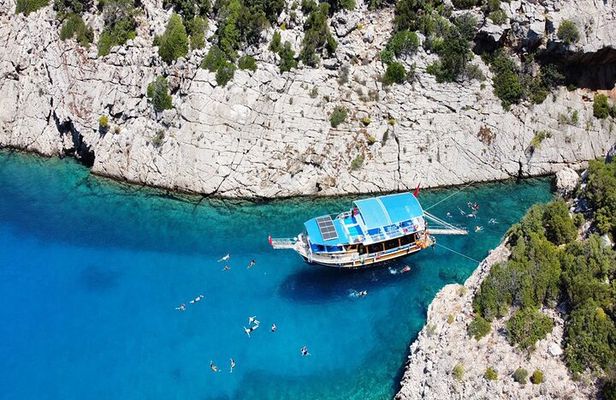 Antalya Porto Genoese Boat Trip with Mud Baths & Hotel Transfer