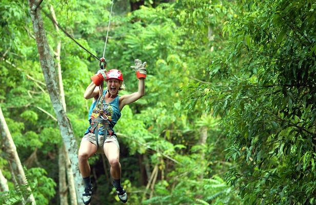 Krabi's Tropical Rainforest Canopy Zipline Adventure