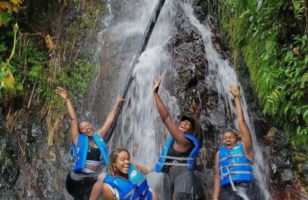 El Yunque Rainforest - Waterslide, Cliff jump, and Rope swing!