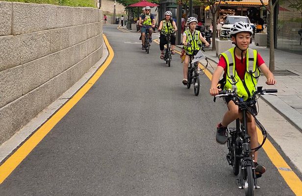 Market Food Tour & Evening E-bike Ride in Seoul