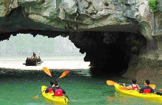 HaLong Bay Day Cruise with Kayaking, Swimming, Hiking and Lunch