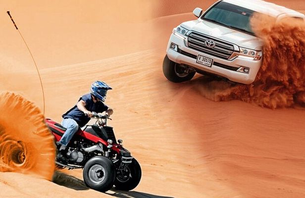 6-Hour Dubai Desert Dinner Safari with Dune Bashing & Camel Ride"