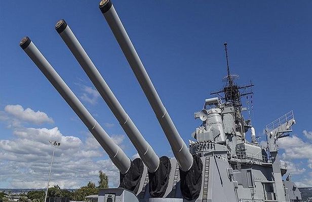 Battleships of WWII at Pearl Harbor from Kauai
