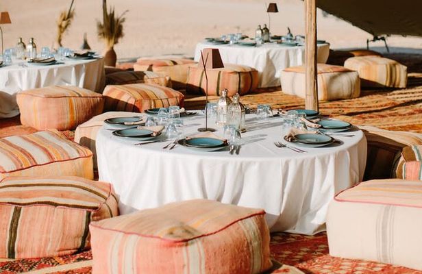 Agafay Desert Camel Ride With Dinner And Sunset Spectacle
