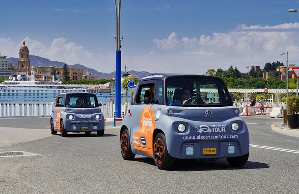 Malaga Highlights by Electric Car with Port Pick up
