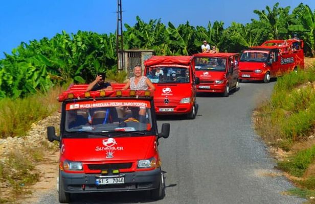 Alanya Sapadere Canyon & Waterfall tour in open Cabrio Bus