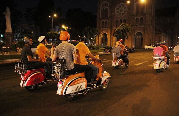 Saigon Nightlife Half-Day Tour by Vintage Vespa