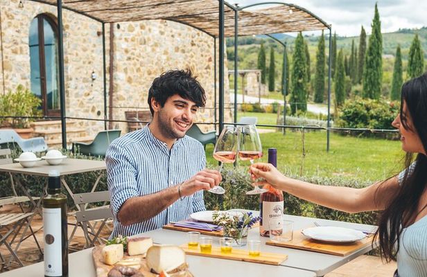 Aperitif on the Terrace of Podere Montale at Sunset