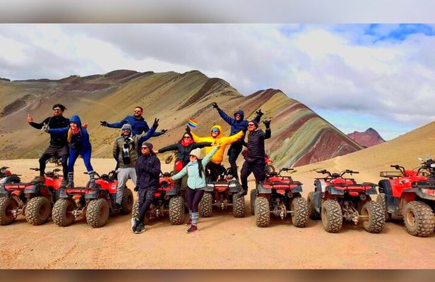 From Cusco: Vinicunca Rainbow Mountain ATV Tour with Meals