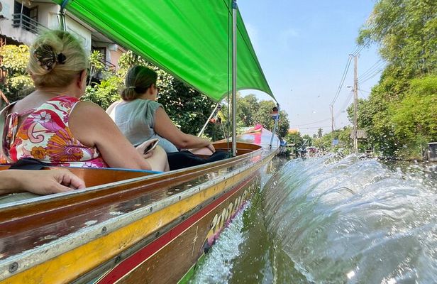 Private Bangkok Small Teak Boat Canal Tour with Cooking in Garden