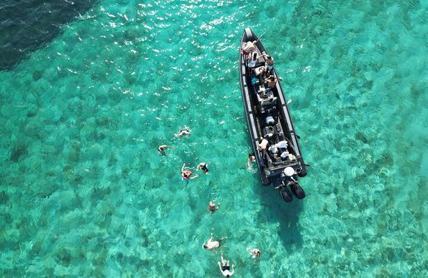Magic Blue lagoon & 3 islands tour, water, wine & snack included