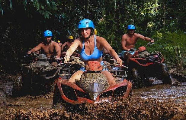 2 hour Bali ATV Ride Ubud waterfall jungle and rice fild track
