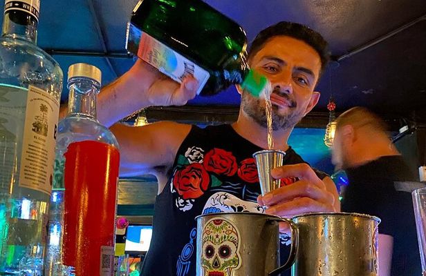 Mezcal vs. Tequila Cocktail Tasting in a Cantina