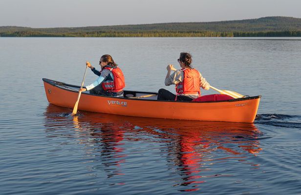 Canoe Down The River Trip in Lapland