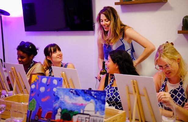 Rome Art Class: Painting & Unlimited Wine