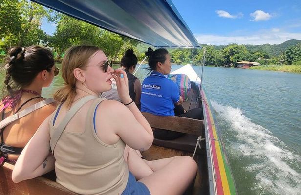 Boat trip River Kwai and Erawan Falls Full Day Tour From Bangkok