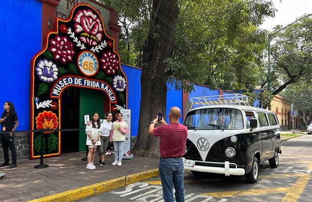 Mexico City Private tour to Coyoacan & Xochimilco on 1975 VW Bus 