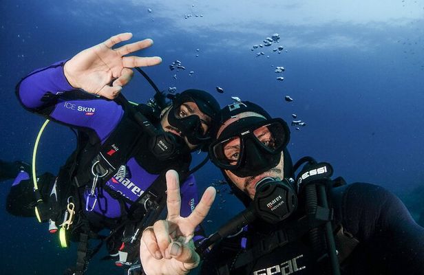 Diving baptism in the Montgrí Natural Park