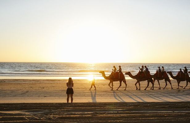 Camel ride in agadir at sunset with barbecue and couscous