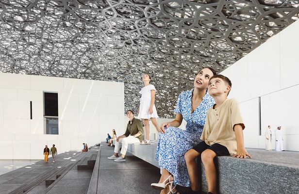 Louvre Museum & Abu Dhabi Grand Mosque Tour in A Private Vehicle