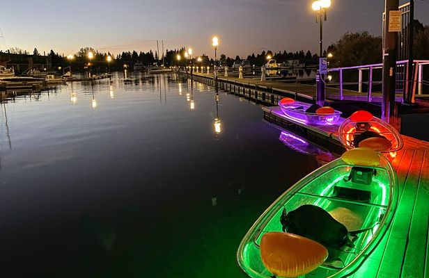 Evening LED Glow Clear Kayak Tour in Lake Tahoe